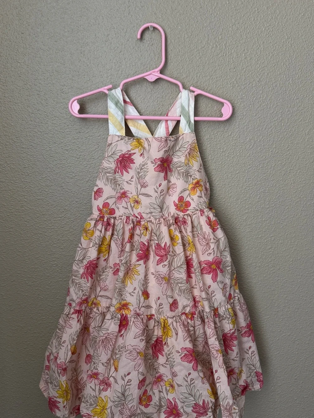 Girls' Pink Floral Sundress